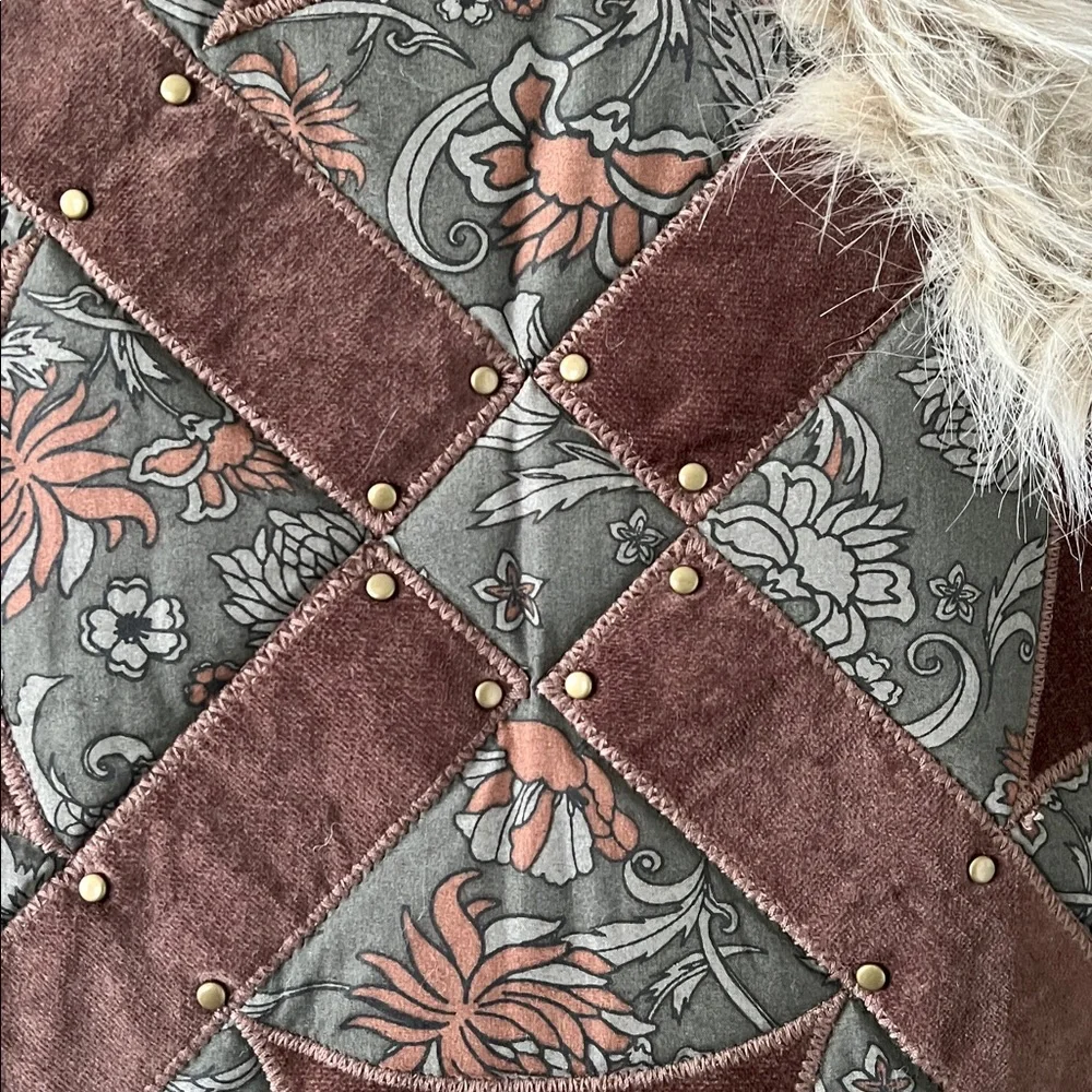 Free People Women's Sterling Studded Patchwork Vest Size Small - Picture 6 of 8